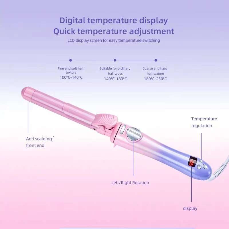 Beachwaver B1 Rotating Curling Iron in Pink Sunset 1 inch barrel for all types Automatic hair curler | Easy-to-use curl X250907