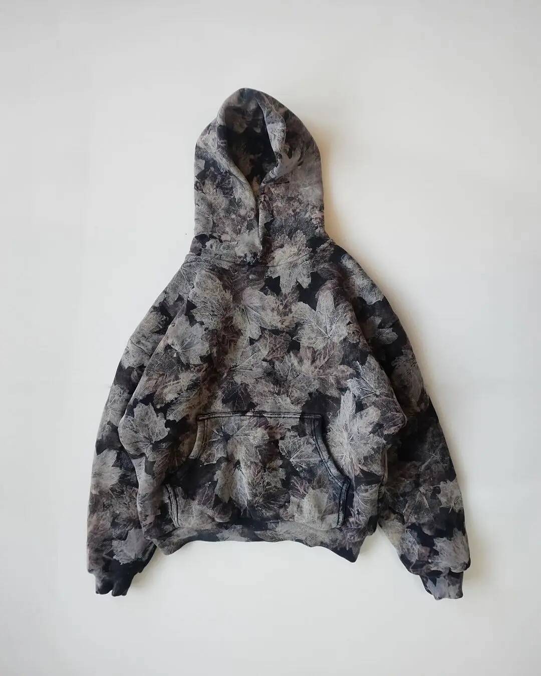 2025 new camouflage leaf pattern hoodie casual thick design hoodie pullover autumn and winter new designer clothing
