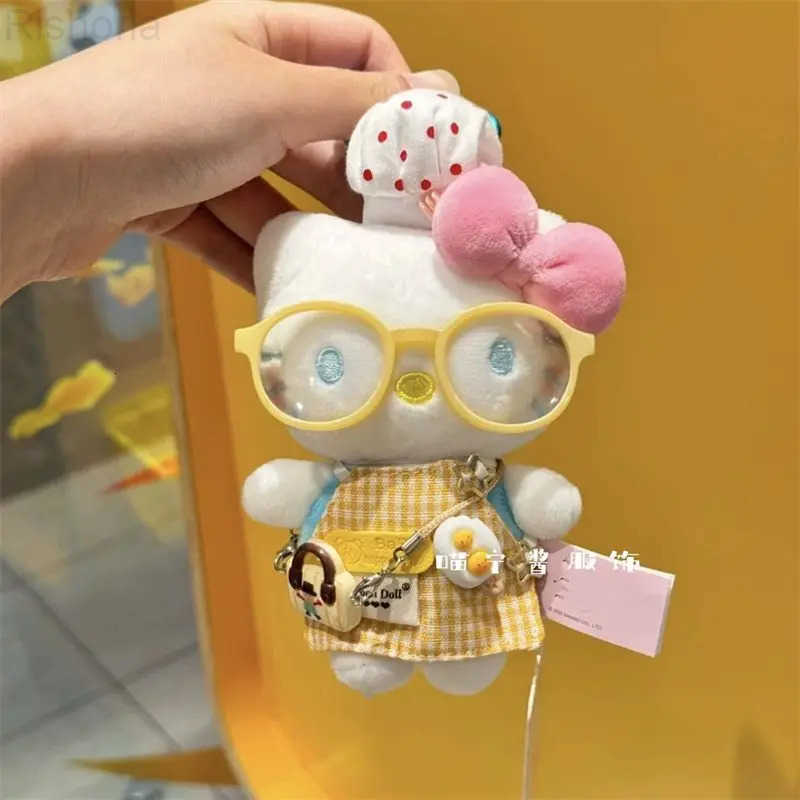 Sanrio Kawaii Hello Kitty Keychain Cute Chef Bag Pendant Keychain Plush Doll Backpack Hanging Decoration Girl Gift H251205