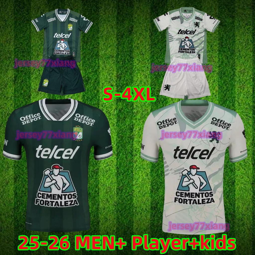 XXXL 4XL 2025 2026 Liga MX Club Leon Soccer Jerseys JAMES RIGONI 25 26 C.CISNEROS ECHEVERRIA Player Version Football Shirts BARREIRO S.REYES Men Uniforms Kids Kits Sets