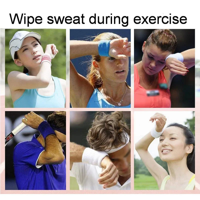 Wrist Sweatbands Tennis Wrist Bands Absorbent Sweatbands for Football Basketball Running Athletic Sports Tennis 1210PCS 250908