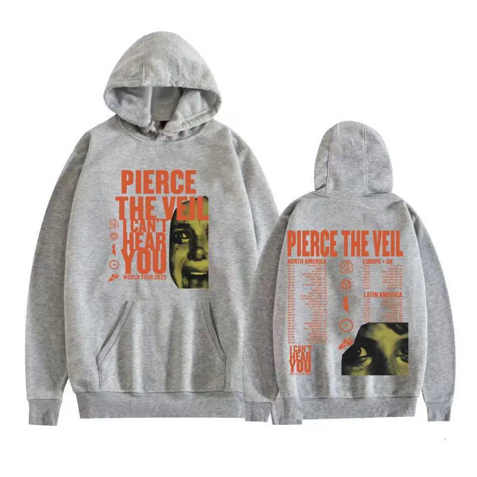 Pierce The Veil I Cant Hear You Tour 2025 Hooded Men Women Harajuku Hip Hop Rock Punk Sweatshirt Casual Fleece Oversized HoodieXJ250908