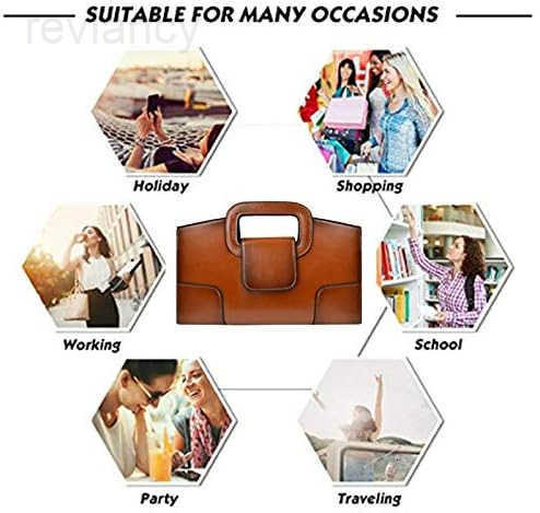 Women Vintage Flap Tote Top Handle Satchel Handbags PU Leather Clutch Purse Shoulder BagW250908