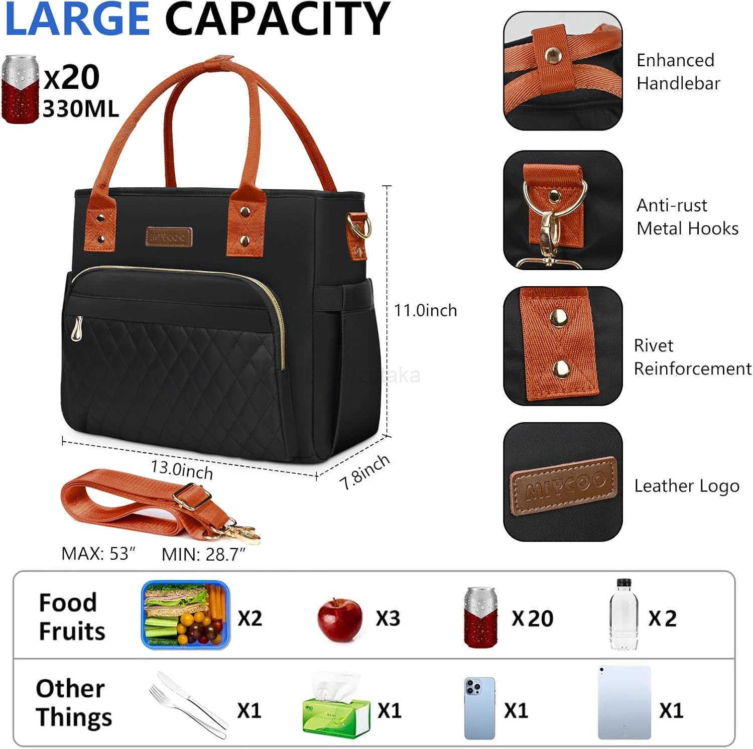 Lunch Bag Lunch Box Women Leakproof Insulated Lunch Cooler Bag for Women Large Lunch Tote Bags Adults Purple Z250908