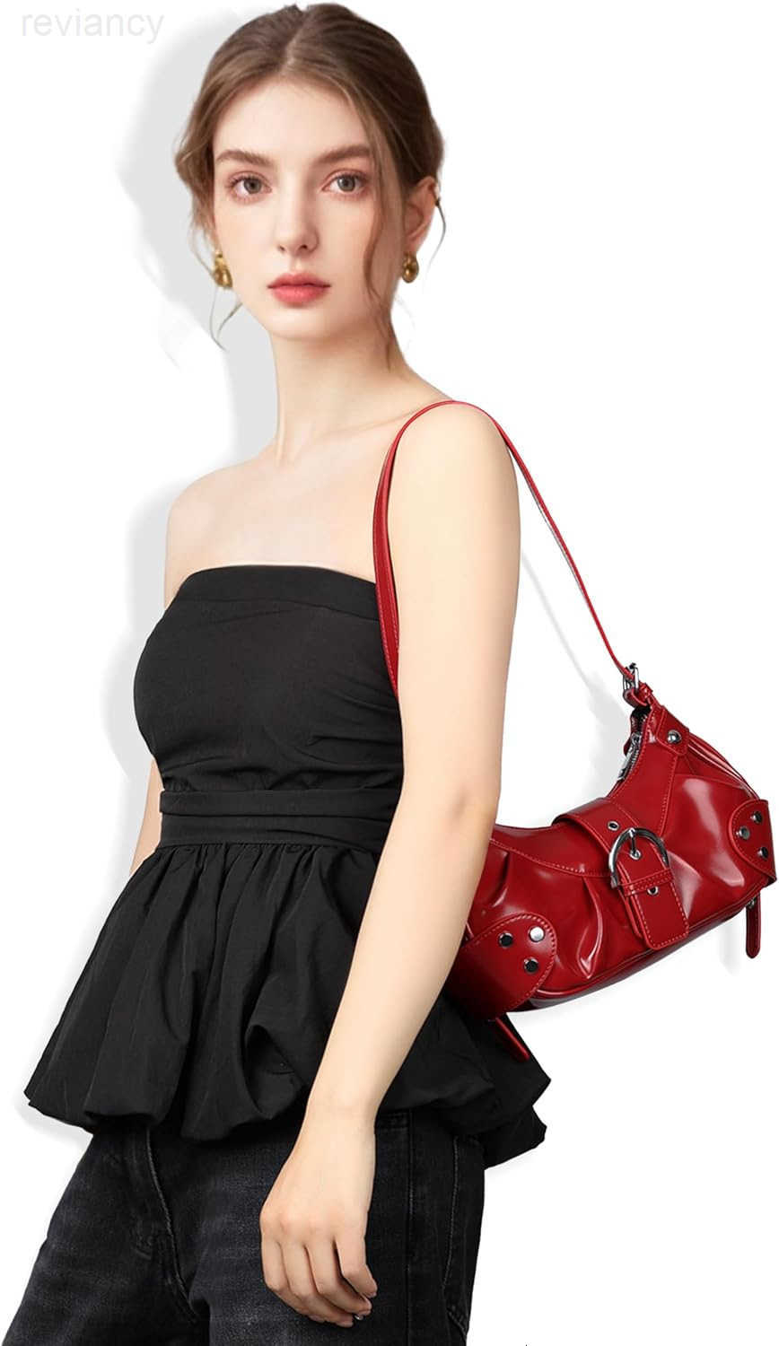 Shoulder Bag for Women PU Leather Purse Adjustable Strap Hobo Crossbody Handbag with Zipper ClosureW250908
