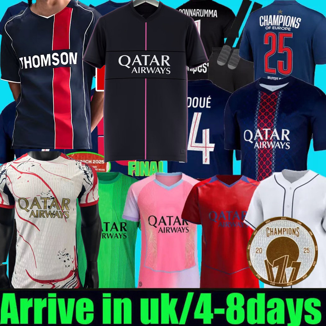 4XL 2025/26 psges jersey 25 26 soccer jerseys paris st germain jersey O.DEMBELE KVARATSKHELIA BARCOLA VITINHA KOLO MARQUINHOS Maillots de football shirt Kids Ki