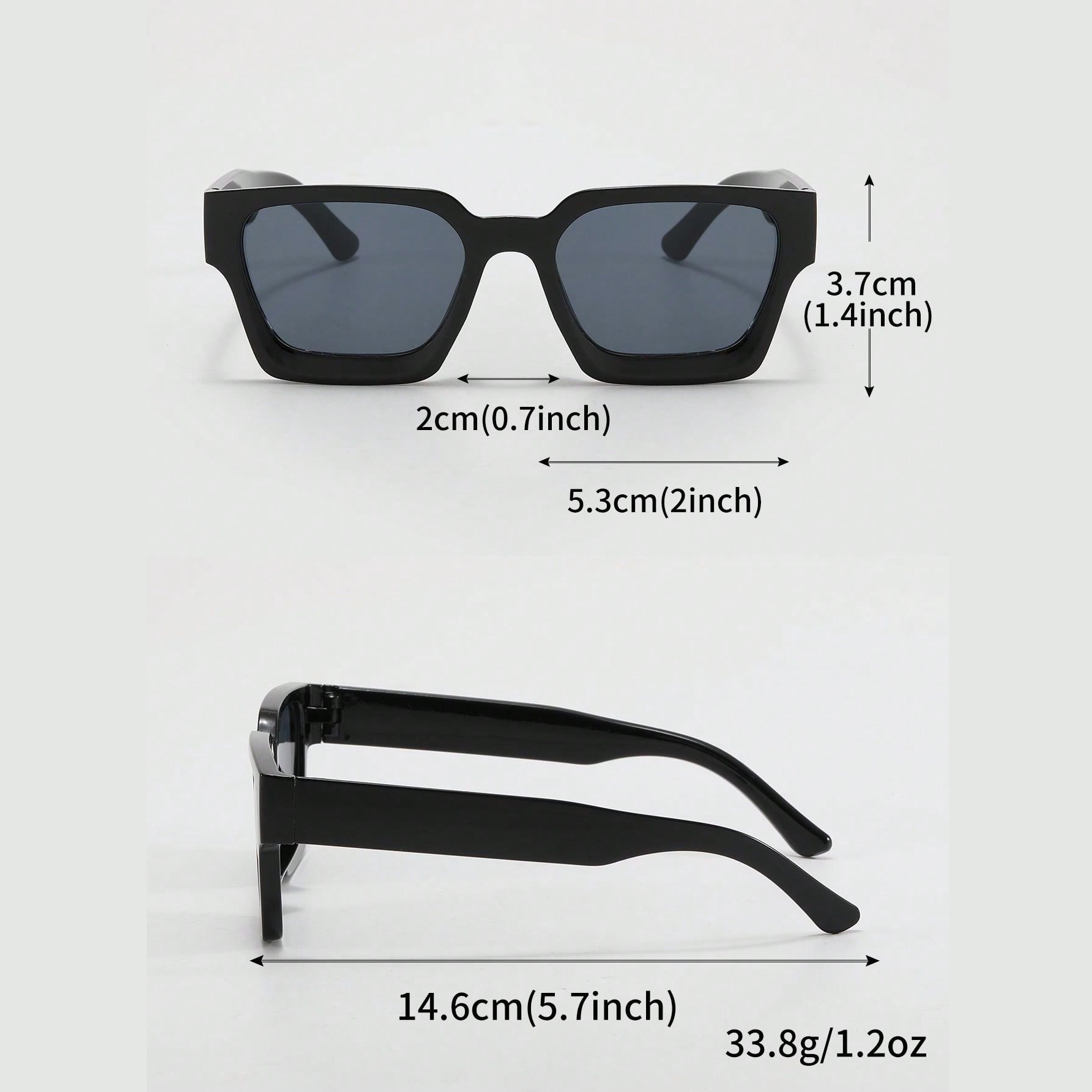 Men's and women's model square frame sunglasses trend retro black frame personality sunglasses new fashion bungee sunglasses for travel hiki