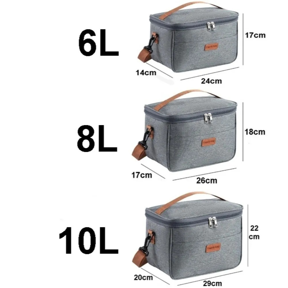 Portable Multifunctional Lunch Bag Large Capacity Thermal Waterproof Insulated Bag Travel Cooler Picnic Lunch Box Outdoor 250908