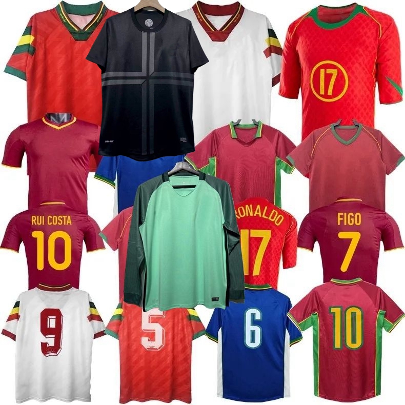 Retro classic Portugal soccer jerseys 1998 2000 02 2004 2006 2012 16 18 20 21 RUI COSTA C.RONALDO PAULETA DECO Portuguesa football shirt