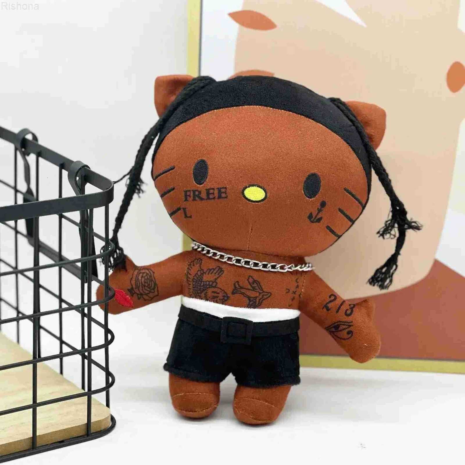 Sanrio Multiple Styles Hello Kitty Eminem xxxtentacion Frank Ocean Plush Toy Doll with Clothes Stuffed Soft Plush Toys Fans Collect Gif H251126
