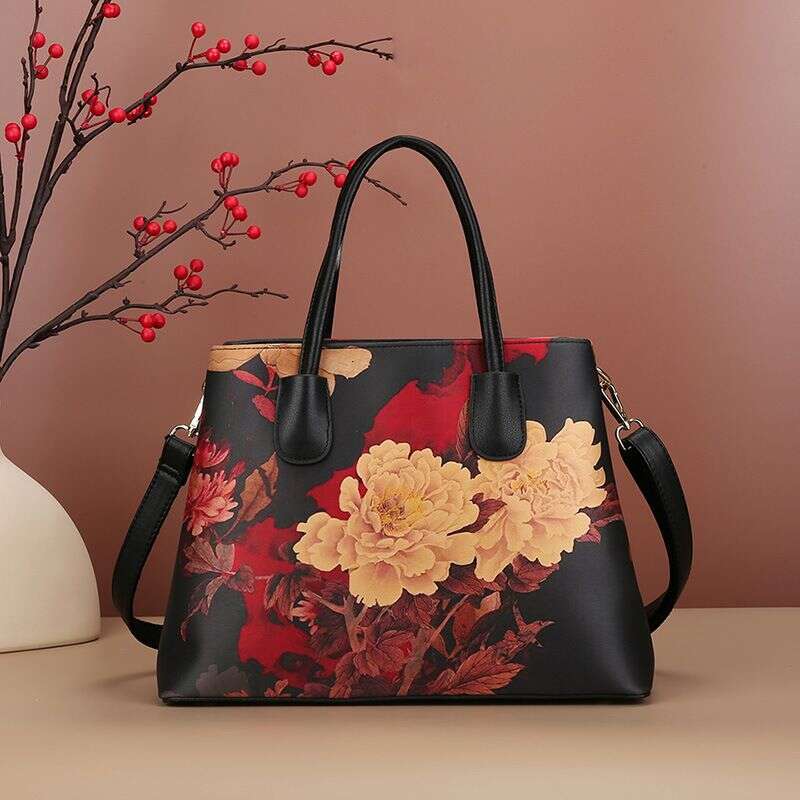 Capacity Shoulder Crossbody Handbag Cheongsam Fashion Women's Vintage Classical Large Bag