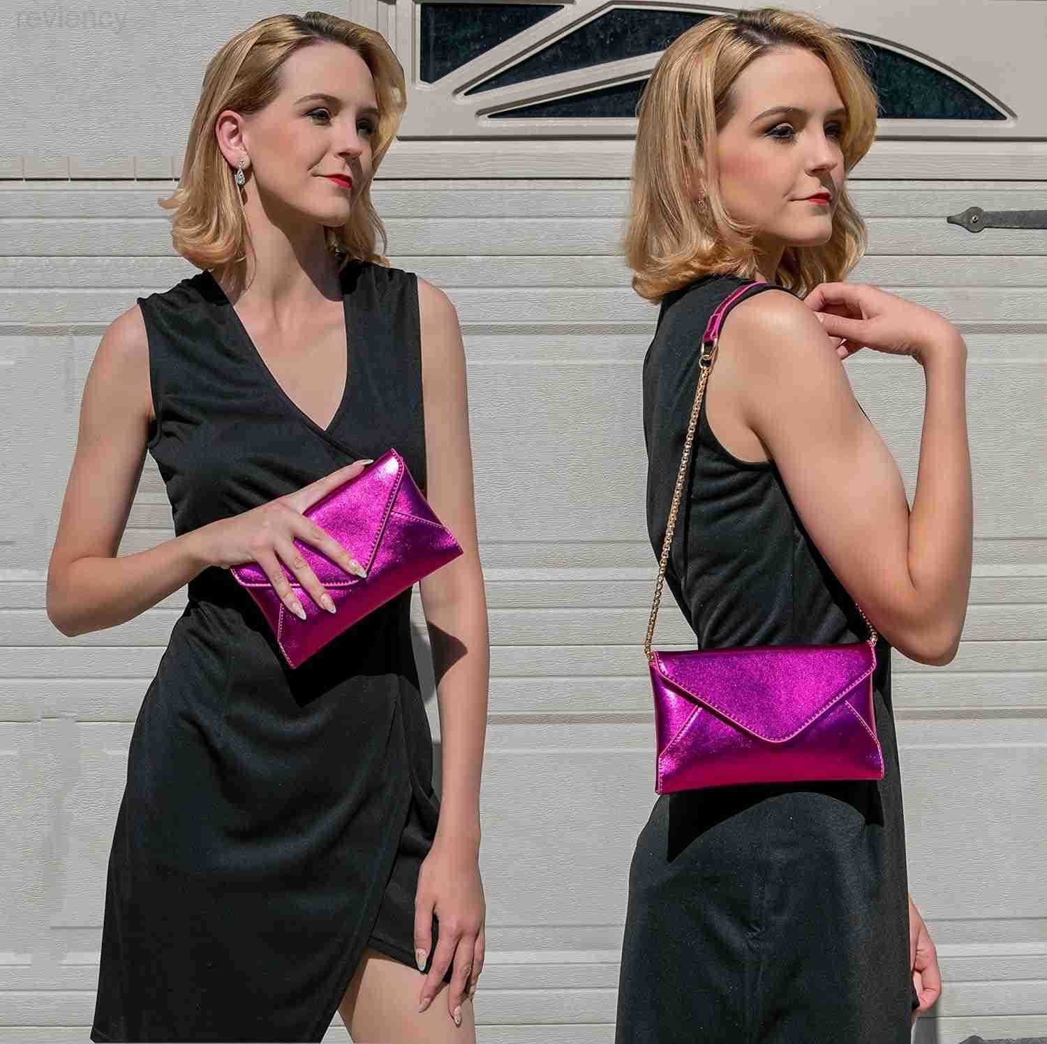 Evening Clutch Purse for Women Envelope Clutches Crossbody Bag Wedding Purses Prom Party Night Shiny Small Shoulder HandbagW250908