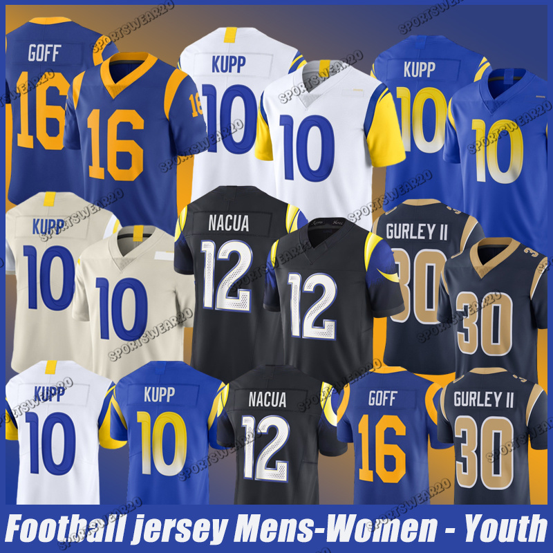 Los Angelescity Ramsjersey #9 Stafford Matthew Stafford #12 Nacua Puka Nacua #99 Donald Aaron Donald Jared Verse Davante Adams Kyren Williams Football Jerseys