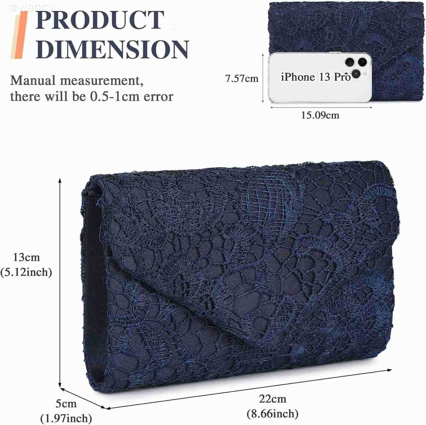 Evening Bag Lace Clutch Purse for Women Formal Elegant Envelope Wedding Party Cocktail Crossbody Shoulder BagW250908