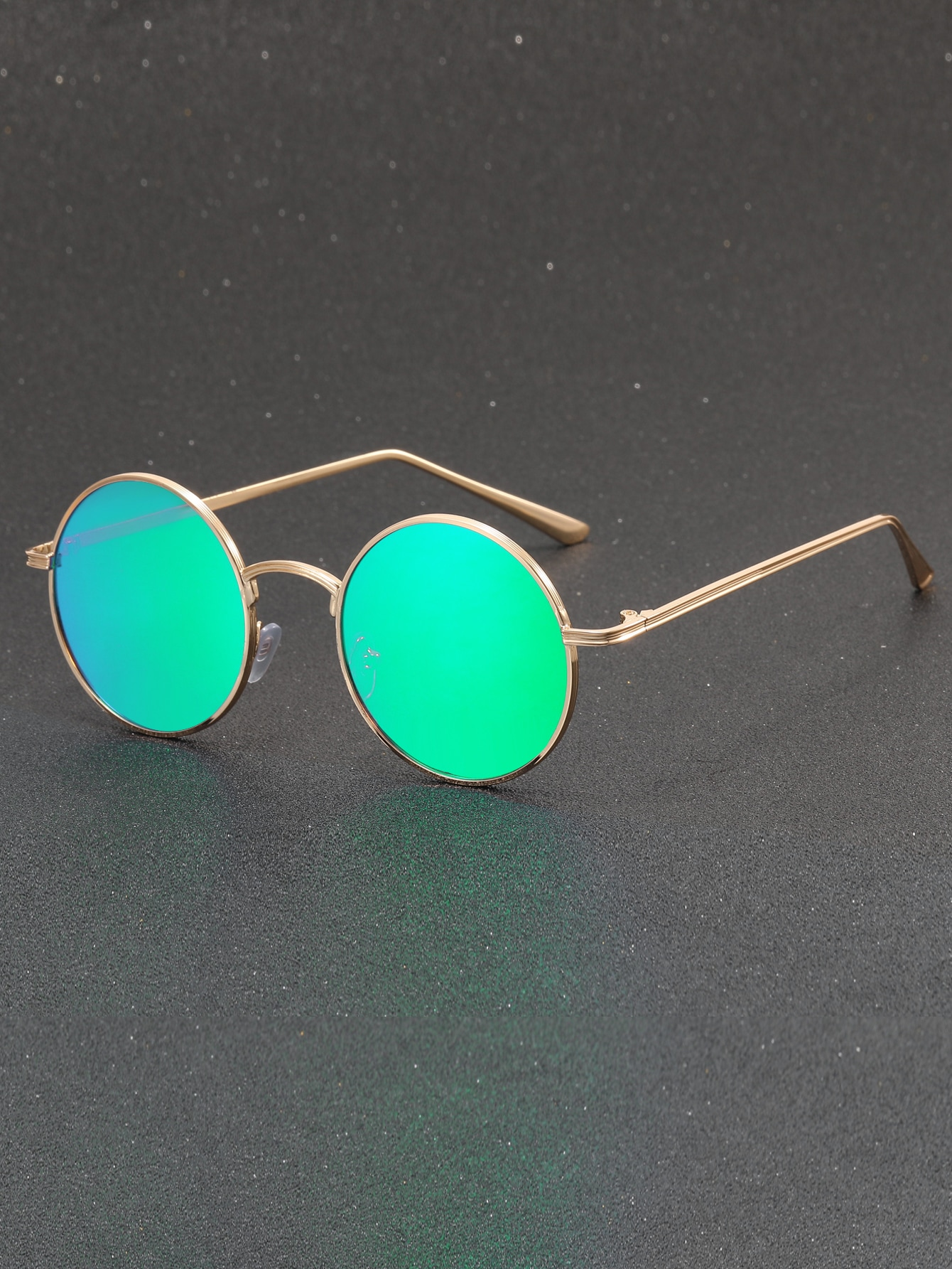 Multi-coloured retro round frame punk fashion men's sunglasses metal full frame fashion large frame metal sunglasses for travelling high-quality