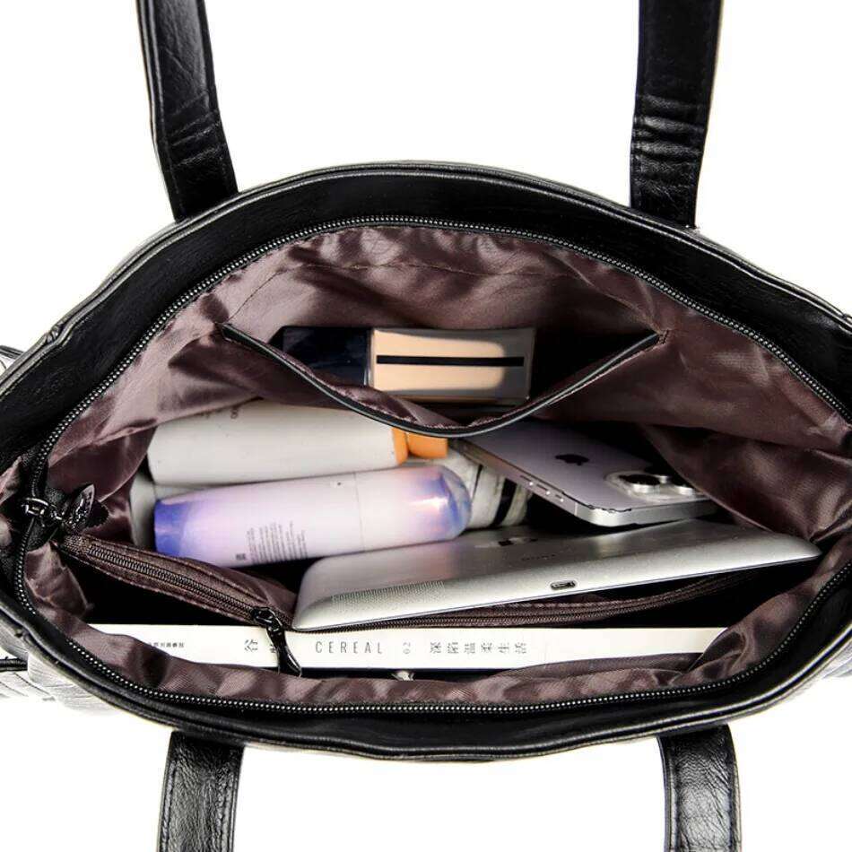 Genuine Brand Fashion High Quality 3 Layers Leather Handbag Crossbody Bags For Women Lady Large Capacity 2024