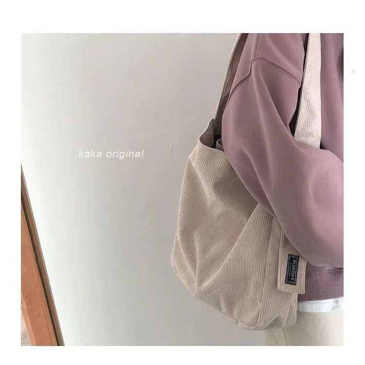 Large Corduroy Shoulder Shopper Bag for Women Cotton Cloth Fashion Canvas Tote Shopping Bags Woman Handbags Reusable Travel Bags R250908