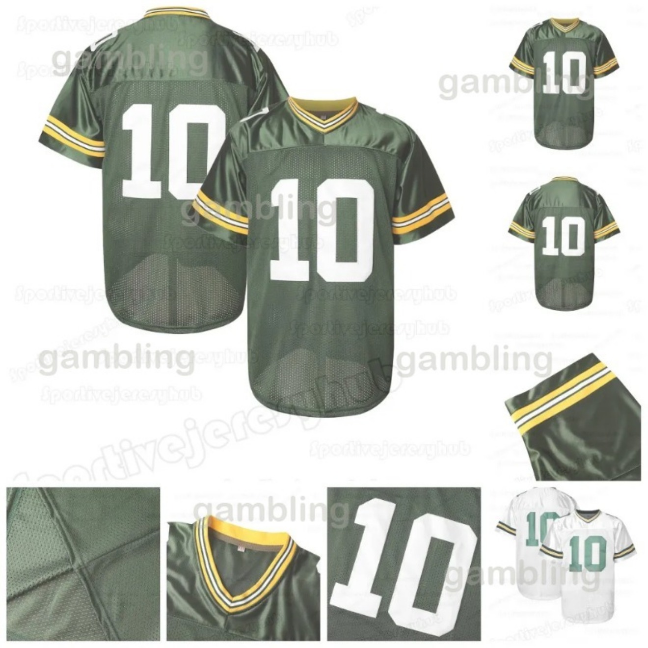 10 Love Personalized 2025 Green/Navy/White Football Jersey 8 Josh Jacobs 85 Tucker Kraft 29 Xavier McKinney 11 Jayden Charles Woodson Custom Nom and Num Stitched330