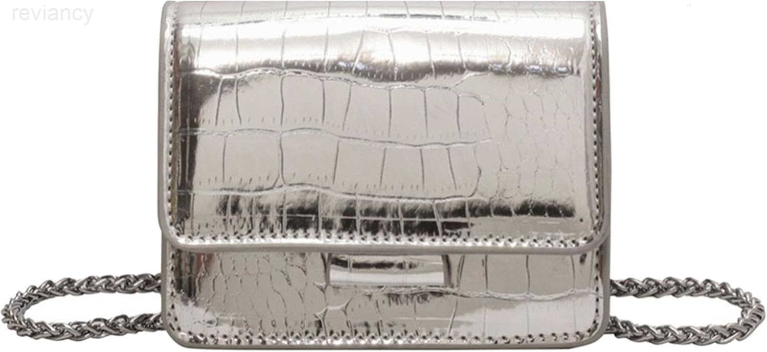 Leathe Mini Crossbody Bags for Womens Y2k Mini Square Purse with Chain Strap Fashion Women Small Evening BagsW250908