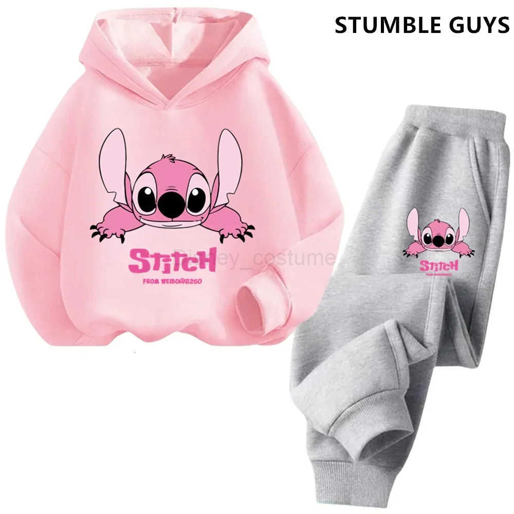 Disney Children Hoodies Stitch Kawaii Fashion Pullover Sweatshirt Anime Trucksuit Manga Cartoons Girls Boy Kids Autumn Casual Clothes H2509081