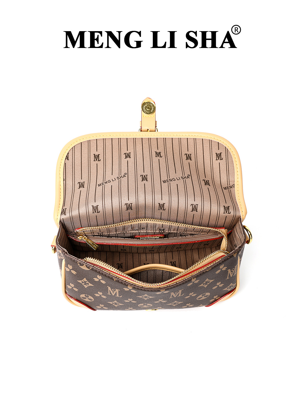 Old flower one shoulder cross body small square high sense fashion messenger hand carry baguette horn bag female