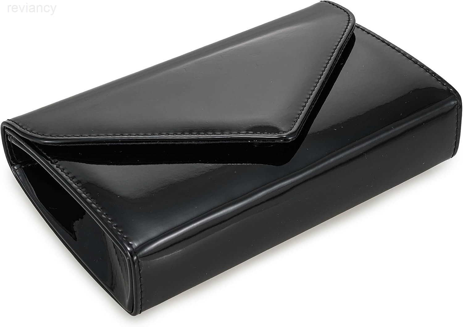 Womens Mirrored Metallic Faux Leather Evening Bag Glimmering Clutch Purse for PromCocktailWeddingPartyW250908