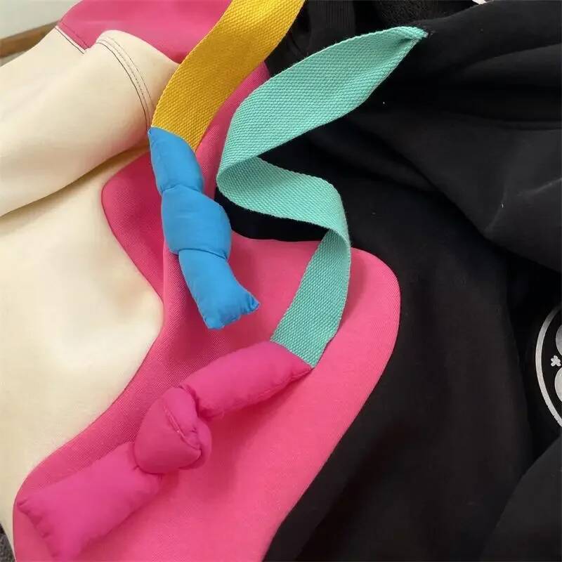 2025 New Korean Plush Hoodie Women's Fashion S Comparison design Hoodie Medium Long Women's S Coat Fashion New Autumn/Winter Designer Clothi