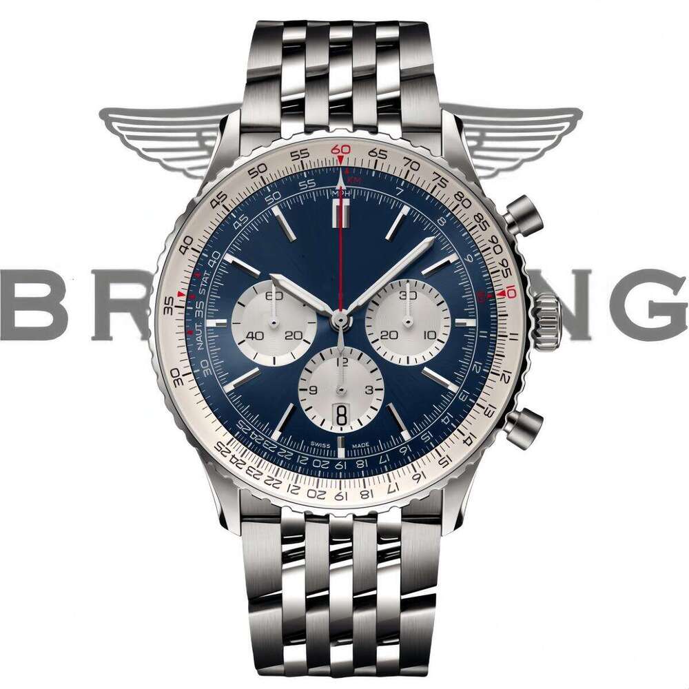 Breitllng Watch Navitimerly Designer tagly huer Elegant Mens Timepiece Watch Man High Quality Chronograph Leather Bands Watch Movement Automatic Quartz Watch ac7