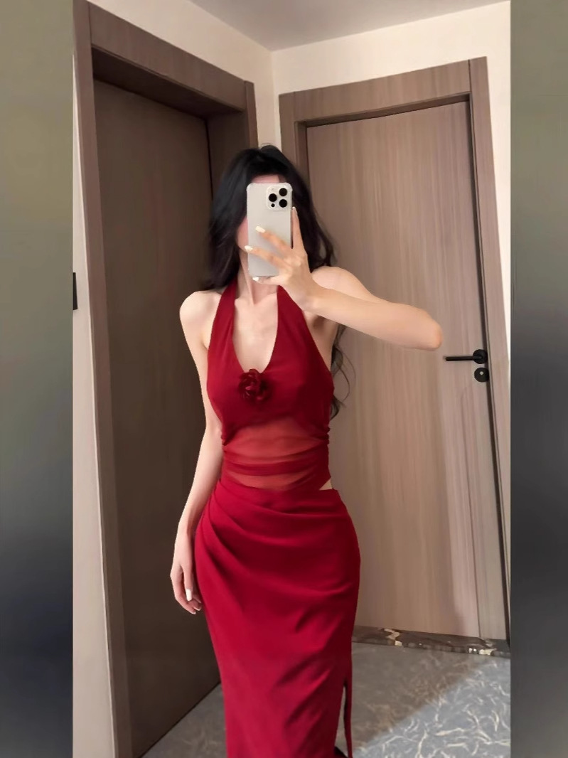 XR138 Summer new waist fashion temperament long skirt women's trend
