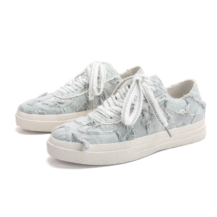 Jifffly canvas women 2025 summer new breathable destroyed aesthetics low-top plank shoes for men couple versatile shoes designer shoes