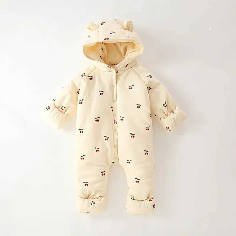 Infant and Toddler Cotton Clothing Winter Jumpsuit Newborn Threelayer Thickened Cotton Jacket Baby Warmth Go Out ClothesXJ250908