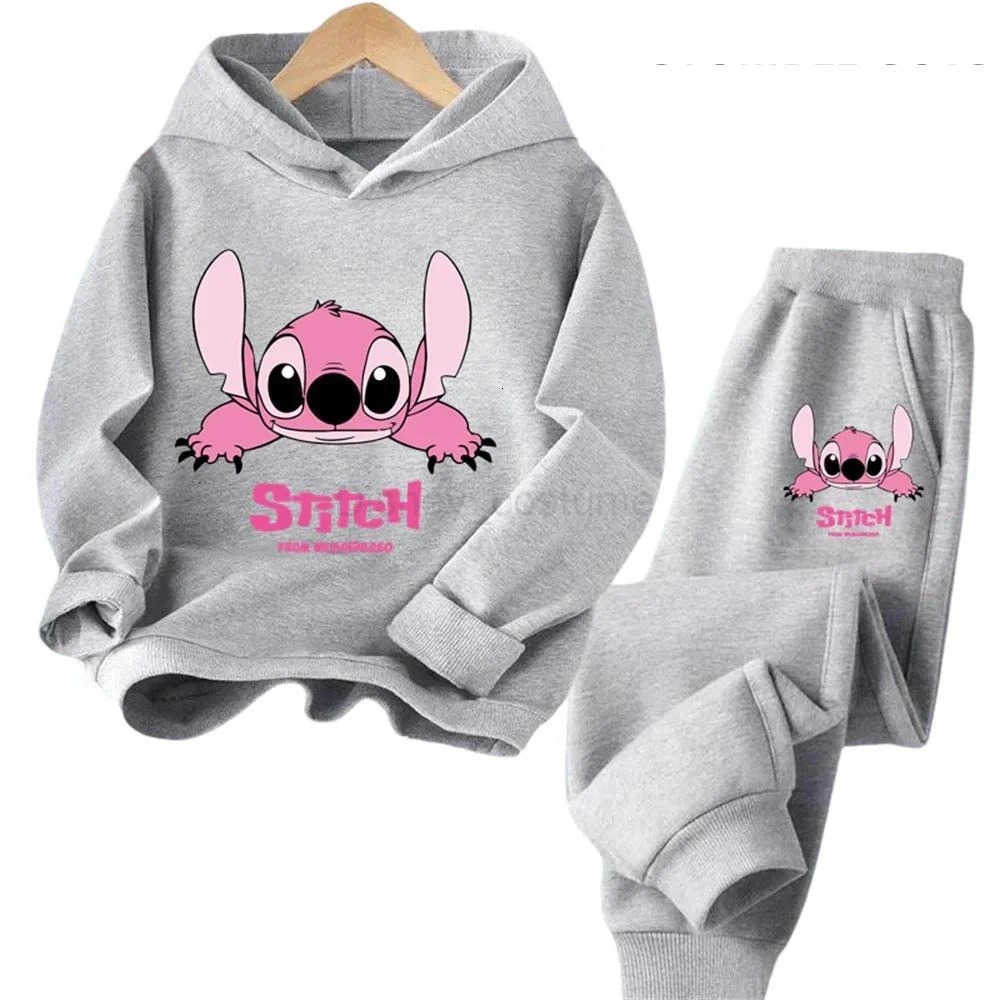 Disney Children Hoodies Stitch Kawaii Fashion Pullover Sweatshirt Anime Trucksuit Manga Cartoons Girls Boy Kids Autumn Casual Clothes H250908