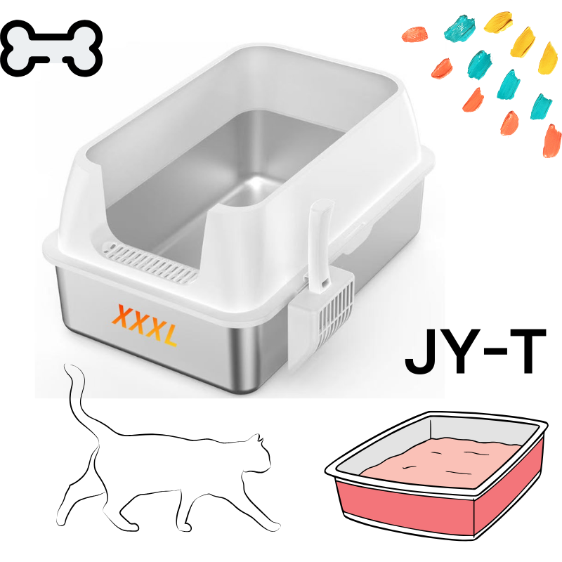 Factory Wholesale: Spacious Leak-Free Feline Toilet for Cats with Simple Cleaning Design Including shovel - JY-T