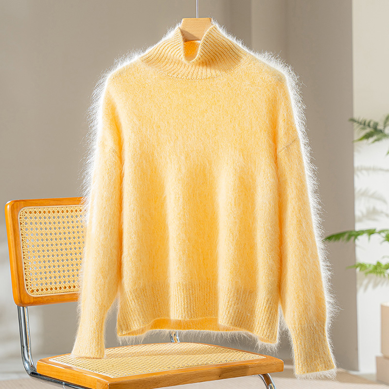 100% Pure Cashmere Turtleneck Sweater Autumn/Winter Soft, Plush, Skin-Friendly Knitwear