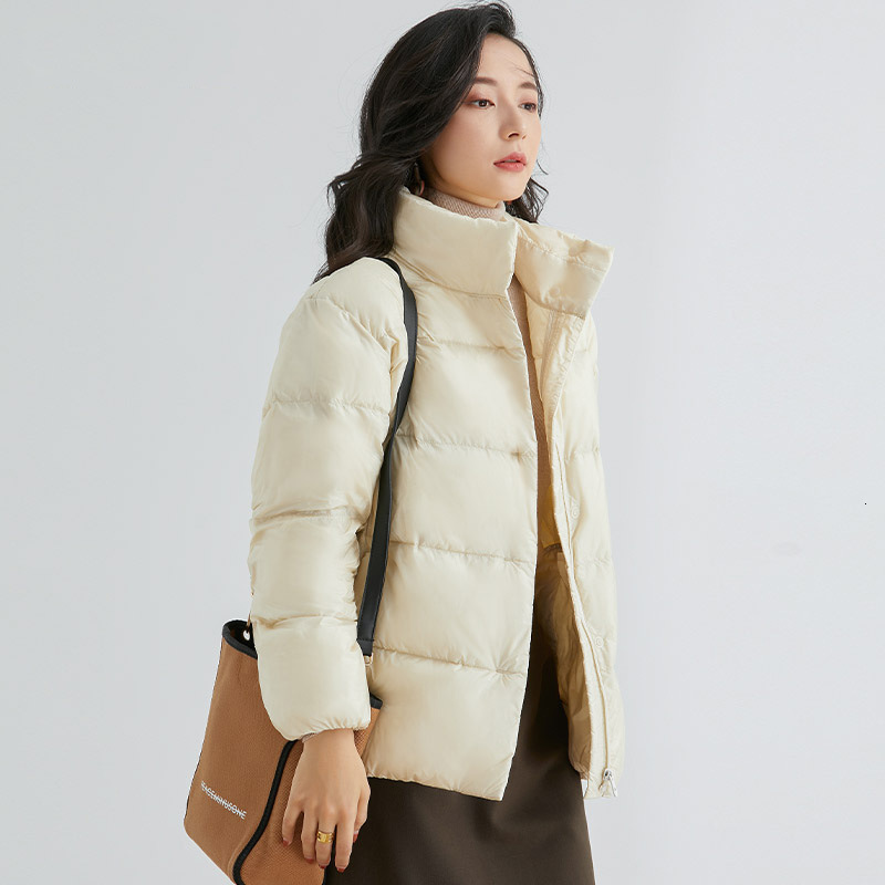 Solid Thicken Women Cotton Coat Long Sleeve Stand Collar Zipper Pocket Drawstring Female Coats 2023 Winter Casual Lady Outwer 231222