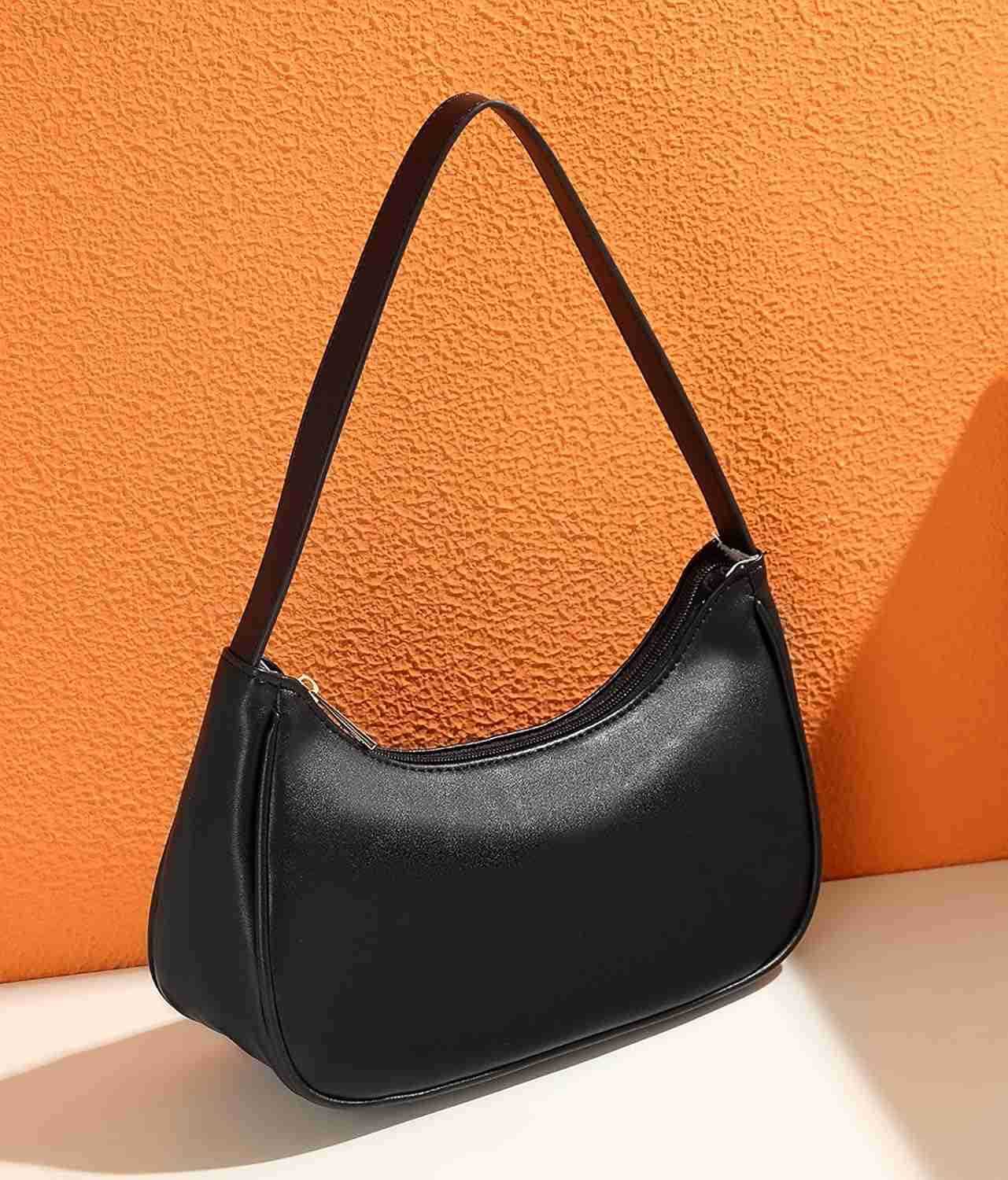Shoulder Bags for Women Vegan Leather Hobo Sling Tote Handbag Retro Clutch Purse with Zipper ClosureW250908