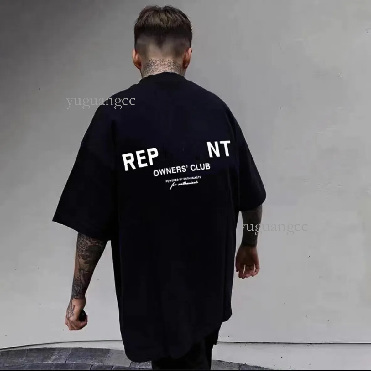 Designer Representor Shirt Mens Doberman Fashion T-Shirts Casual And Loose Short Sleeve Hip Hop Y2k Streetwear Luxury Shark Print Tshirts 085