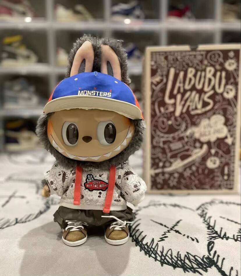38Cm Labubu Vans Collaborative Limited Edition Monster Vinyl Plush Doll Series Cute Fall In Wild Blind Box Chess Adventure King