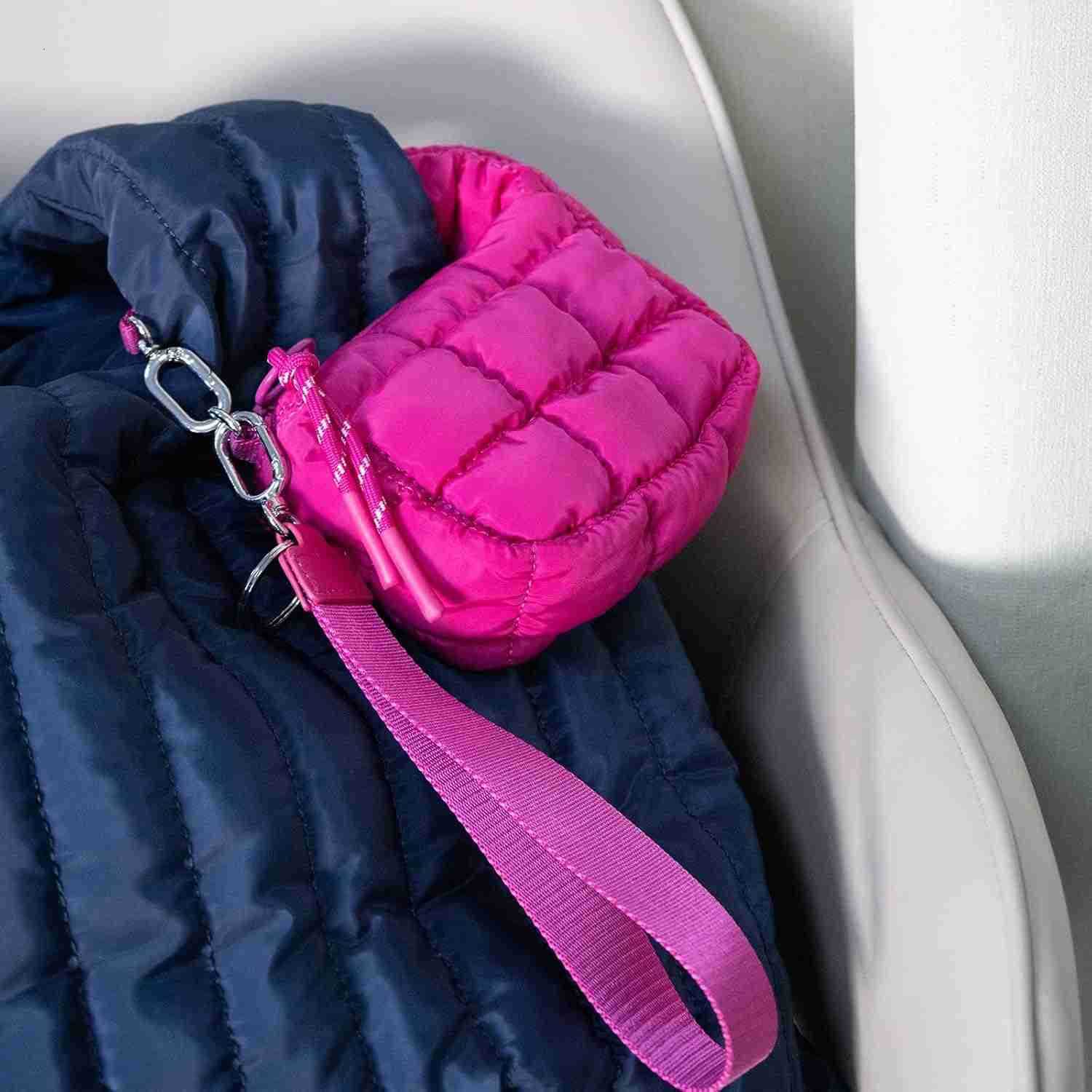 Quilted Wristlet Bag for Women Puffer HandbagsEvening BagsCharm Lipstick BagCute bag Charm for Gift Z25909