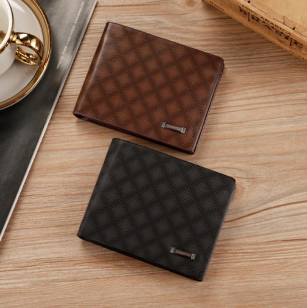 Mens wallet high-quality PU leather wallet bank credit card case ID holder mens coin wallet pocket 240907