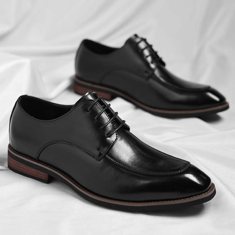 Large Size Leather Fashion Men's Business Formal Trendy British Gentleman Wedding Shoes