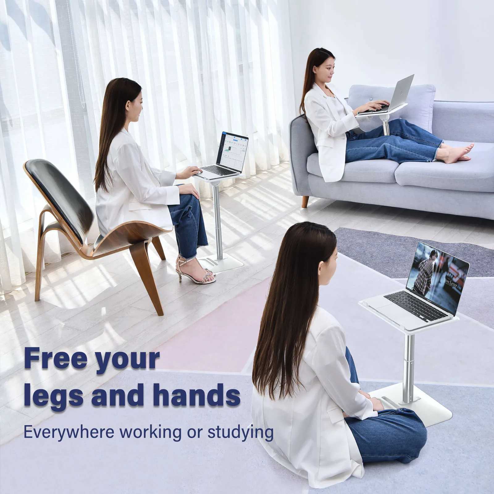 Eary Adjustable Laptop Floor Stand Tablet Holder for Desk Ergonomic design Table for Macbook Air Pro PC Cooling Notebook StandXJ250909