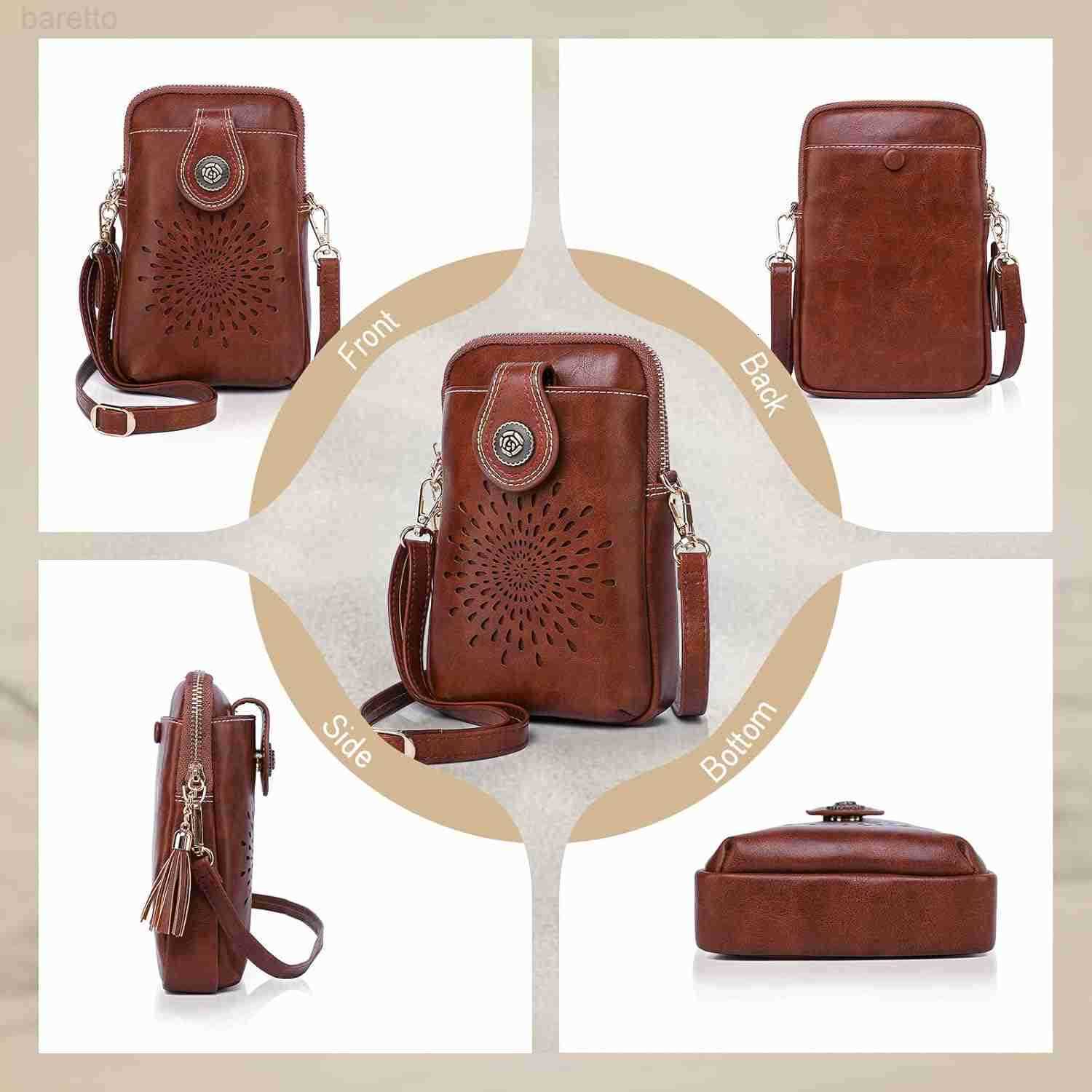Small Crossbody Bags for Women Lightweight Vegan Leather Cell Phone Purse Cute Purses with Tassels Z250909