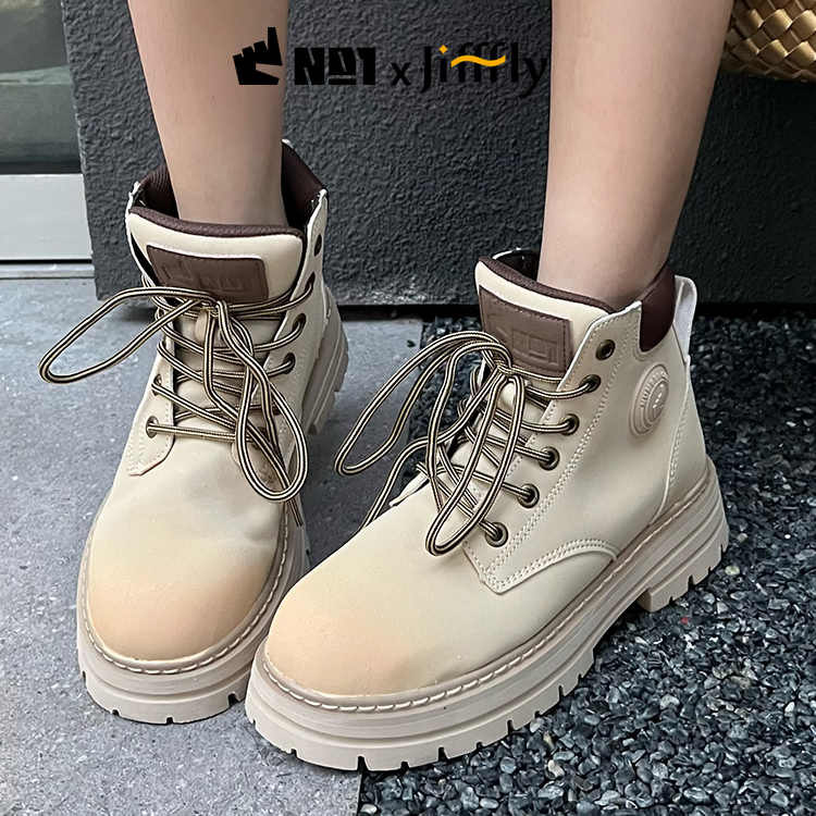 free shipping designer shoes Martin Boots Women's 2025 New Retro Trendy Thick soled Tall Casual Boots