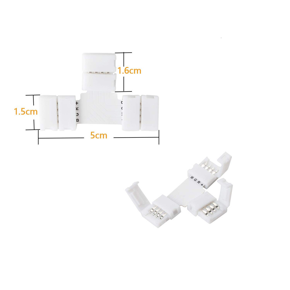 5050RGB bare board LED light strip solder free connector, fixed light strip clip, connecting wire accessories