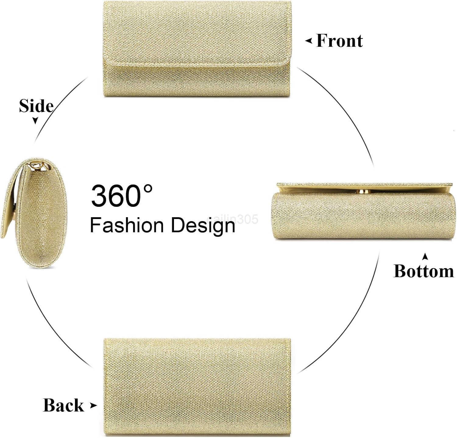 Purses for Women Evening Bag with Detachable Chain Ladies Sparkling Party Handbag Wedding Bags Z25910