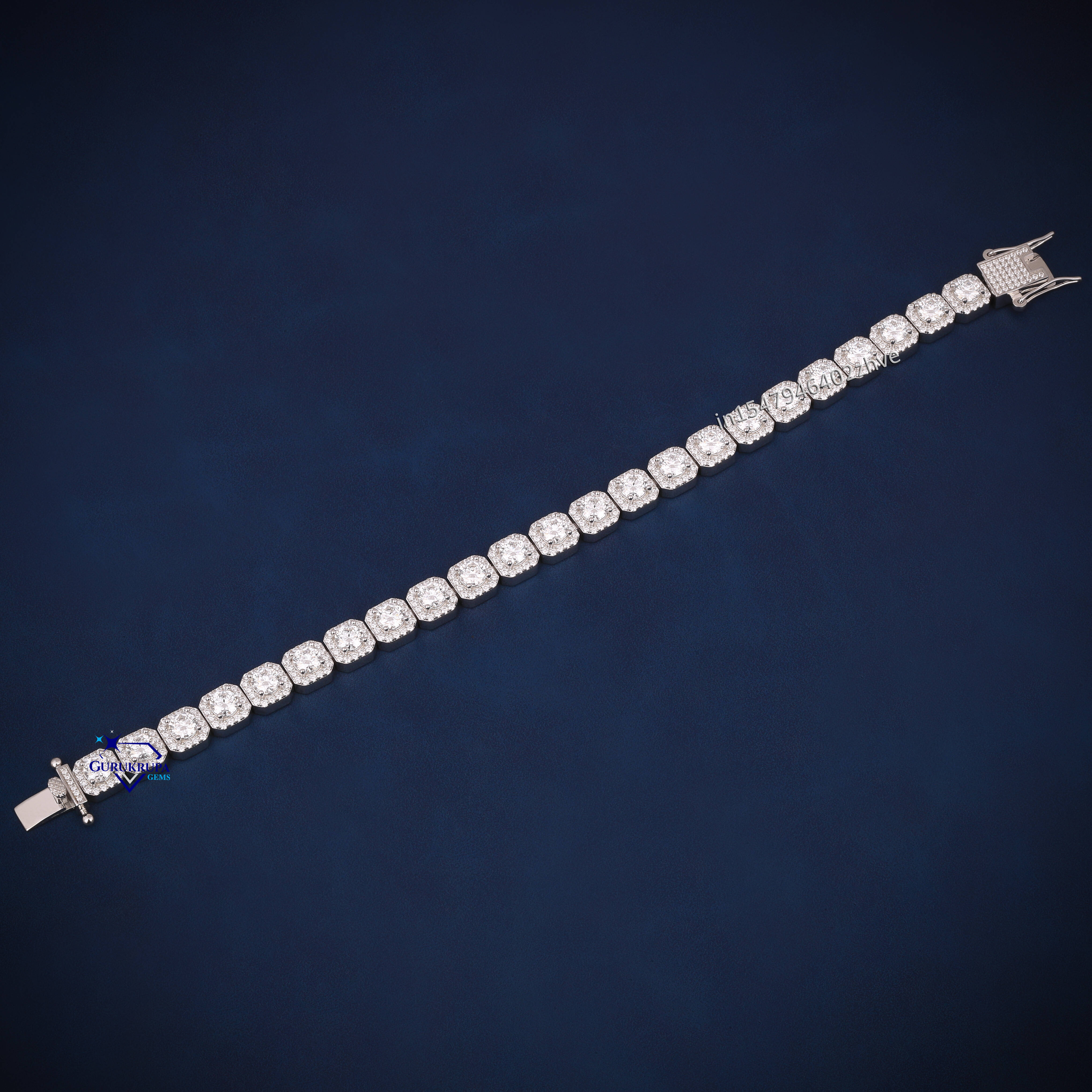 VVS D Moissanite Bling Square Diamond Bracelet 925 Sterling Silver Tennis Bracelet Jewelry