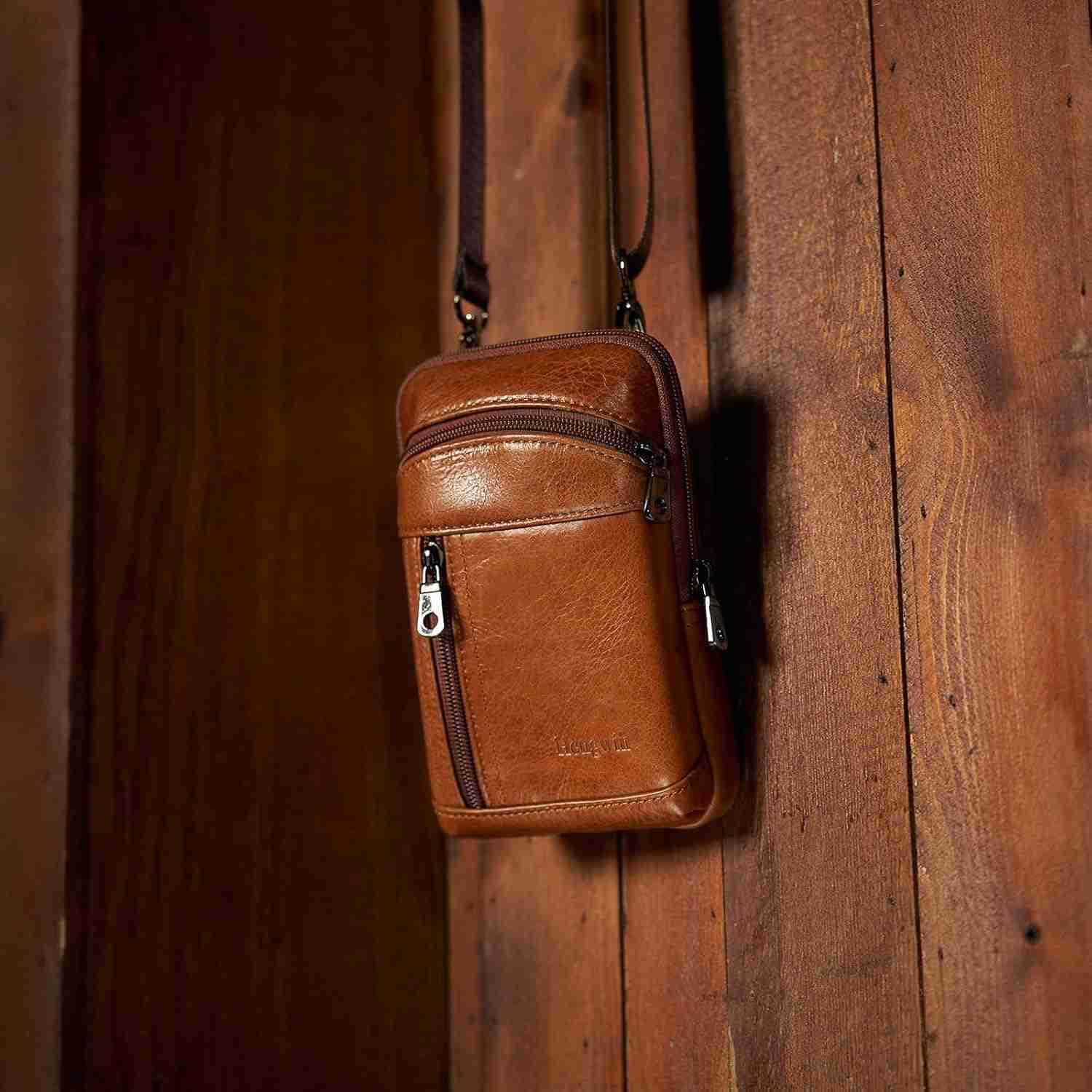 Leather Phone Holster Fits for iPhone 16 15 14 13 12 11 Pro Max Samsung Galaxy S25 Ultra S24 Ultra S23 A15 Wallet Case with Belt Clip Pouch Crossbody 