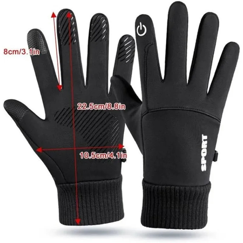 Motorcycle Gloves Guantes Winter Warm Full Fingers Waterproof Hand Moto Ski Touch Screen Fleece 250908