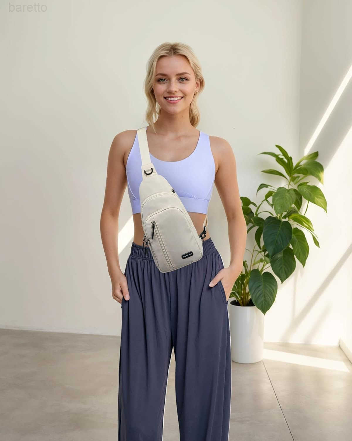 Rop Small Sling Bag Crossbody for Men Women One Strap Shoulder Cross Body Bag Sling Backpack for Travel Z250909